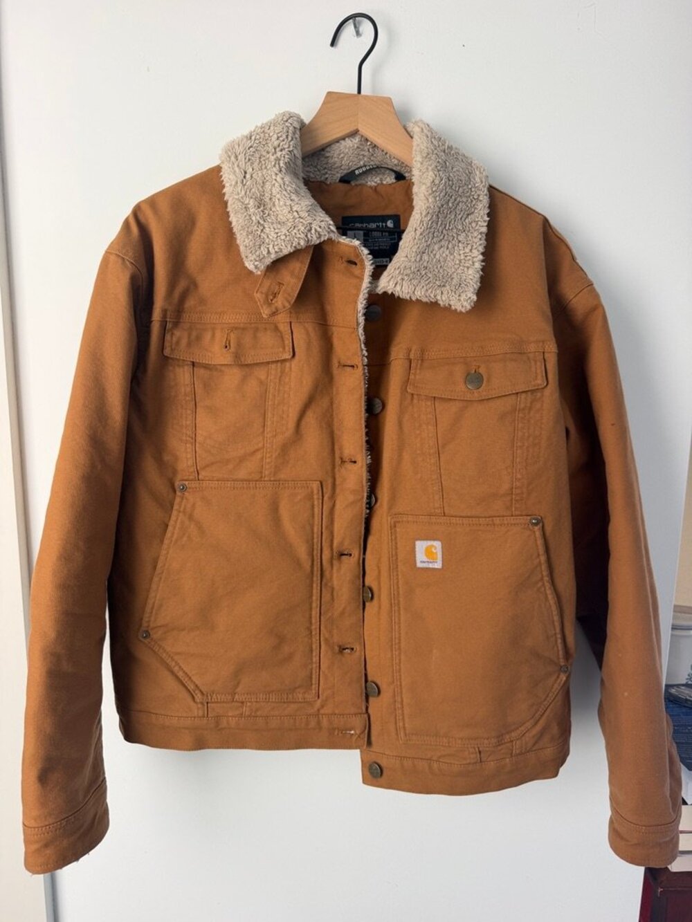 Carhartt 106463 - Women's Rugged Flex Loose Fit Canvas Sherpa-Lined Jacket